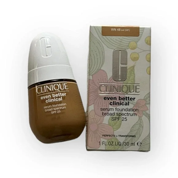 Clinique Even Better Clinical Serum Foundation SPF 25 WN 48 oat (MF) 1 FL.OZ NWT - Picture 1 of 13
